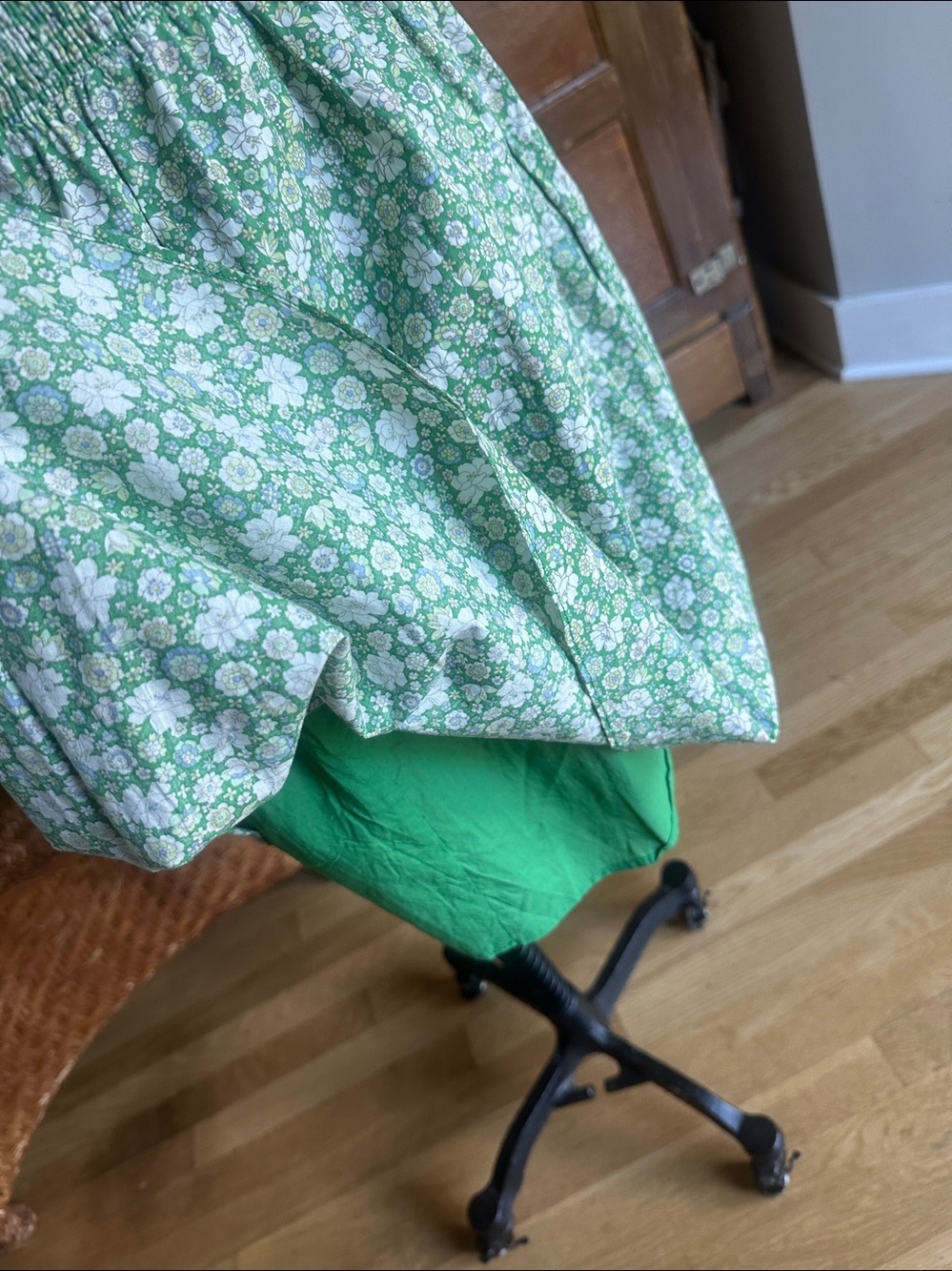 HYACYNTH HOUSE GREEN & WHITE DRESS LARGE - Picture 7 of 13